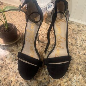Sam Edelman Black Women's Strappy Suede Heels Sz 7.5